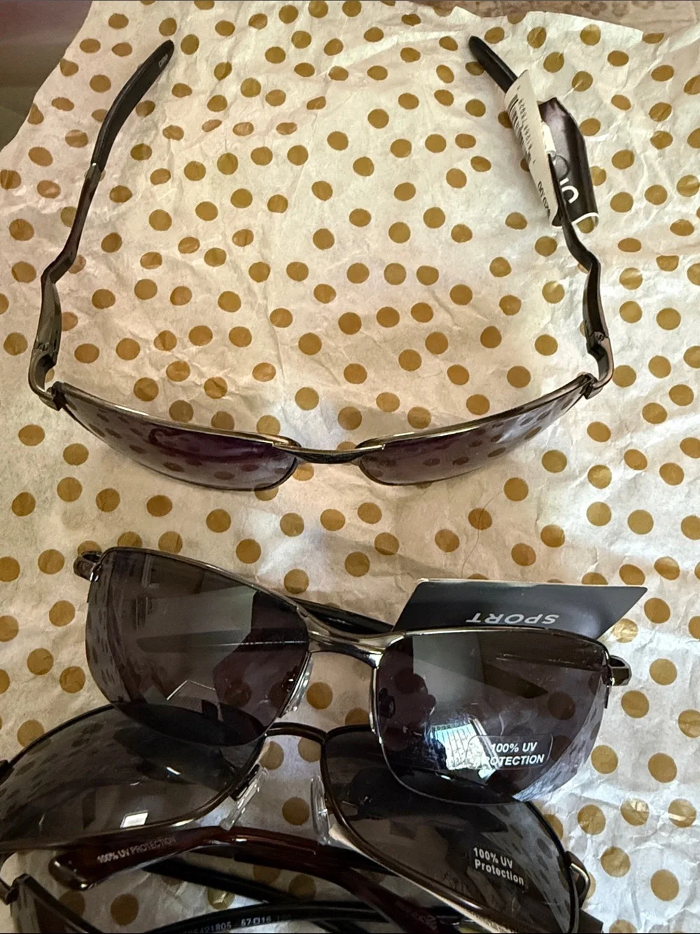 Sears Men's Sunglasses Black Frames with Dark Smoke Lenses